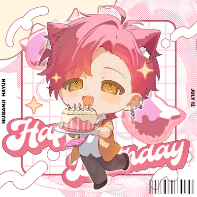 にじさんじ_ハユン_デフォルメイラスト_FA